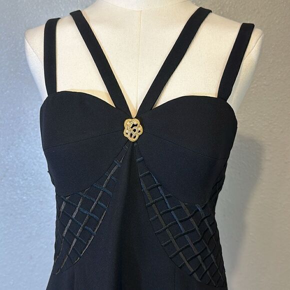 Alberto Makali women’s black mini cocktail dress size 10 made in the USA - Picture 5 of 14